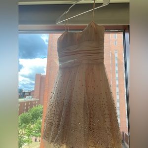 Gold sparkly above the knee dress; Morgan & Co; size 7/8